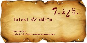 Teleki Ádám névjegykártya